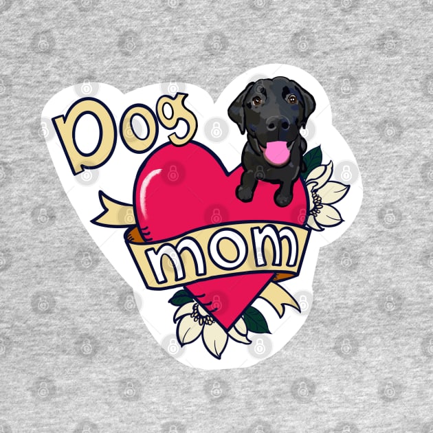 Black Lab Dog Mom Tattoo by TAP4242